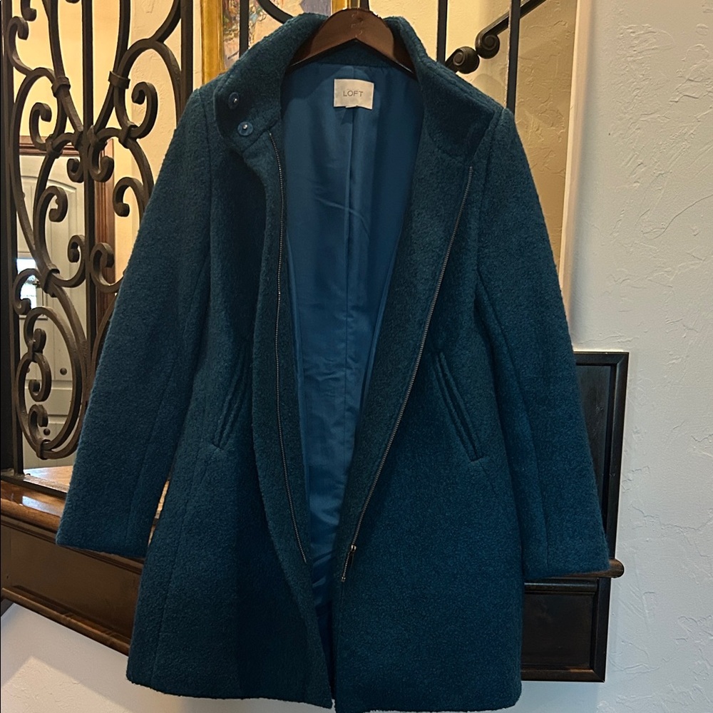 LOFT Women's Deep Teal Teddy Jacket